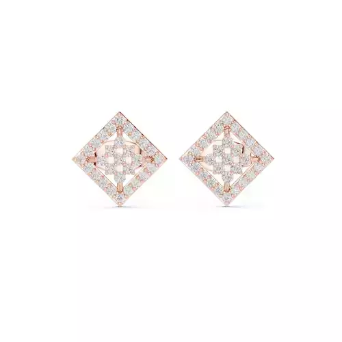 Diamond Studs Earrings 3dm stl renders animation videos details