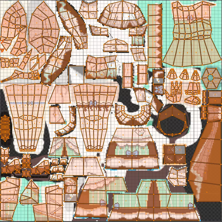 FREE 3D Lowpoly retro style VTUBER Maid Mint  Free low-poly 3D model_10