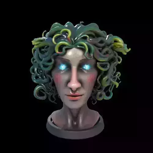 1993  Medusa Gorgon Head 3D Model  magic