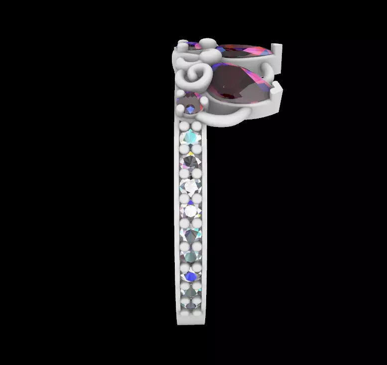 Rapunzel Tiara Ring 3D print model_2