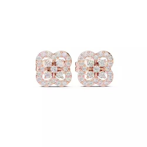 Diamond Studs Earrings 3dm stl renders animation videos details