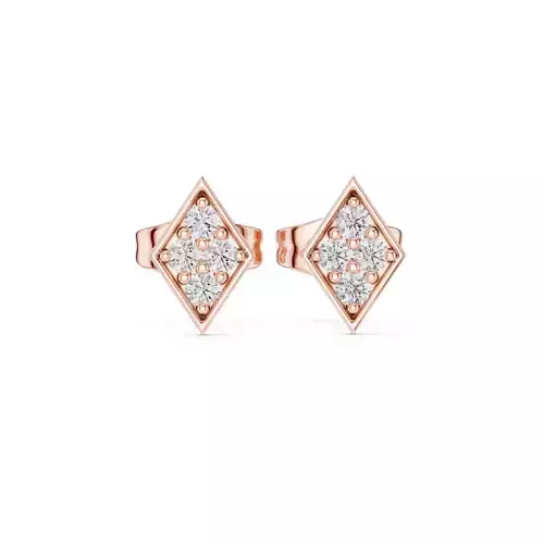 Diamond Studs Earrings 3dm stl renders animation videos details 3D print model