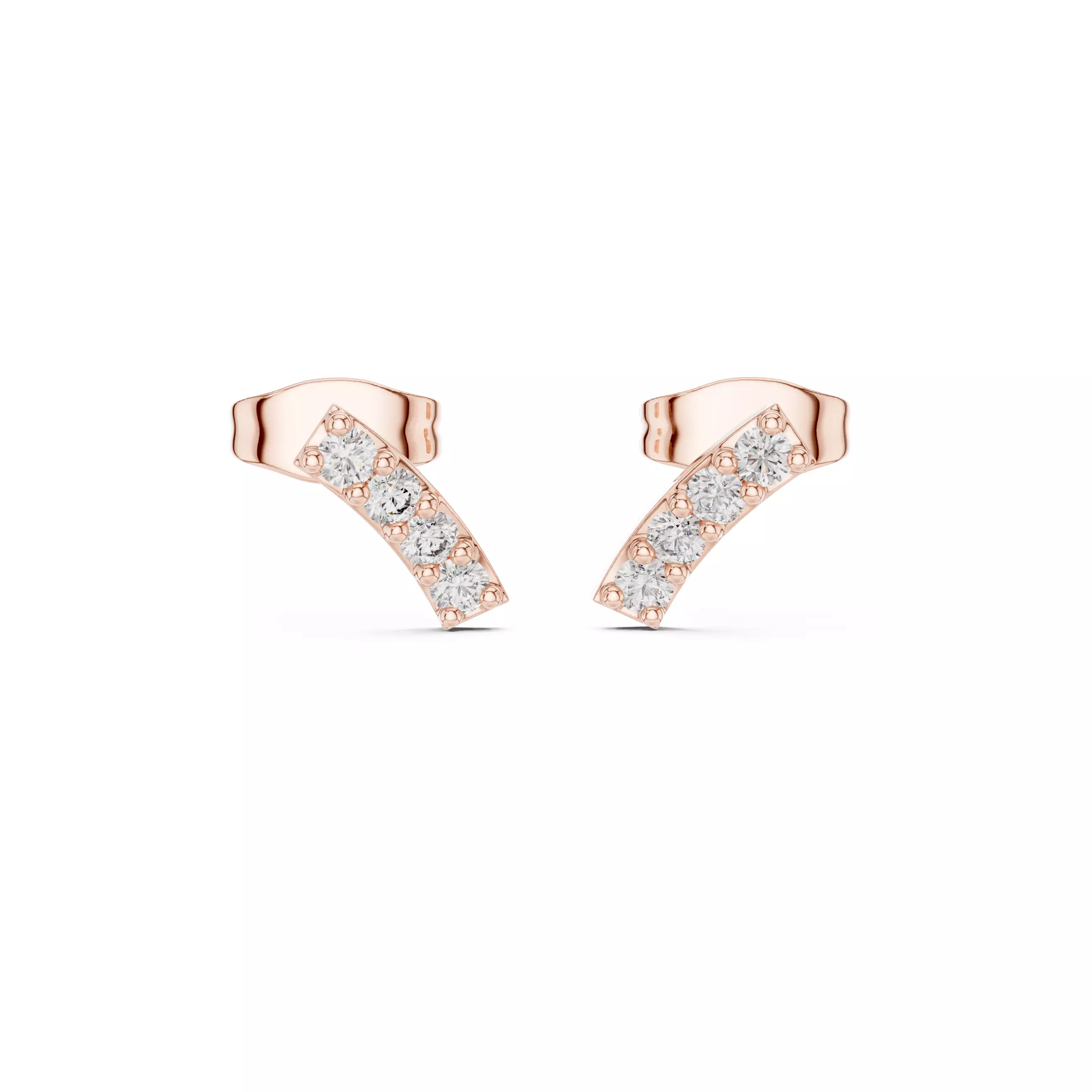 Diamond Studs Earrings 3dm stl renders animation videos details 3D print model_0