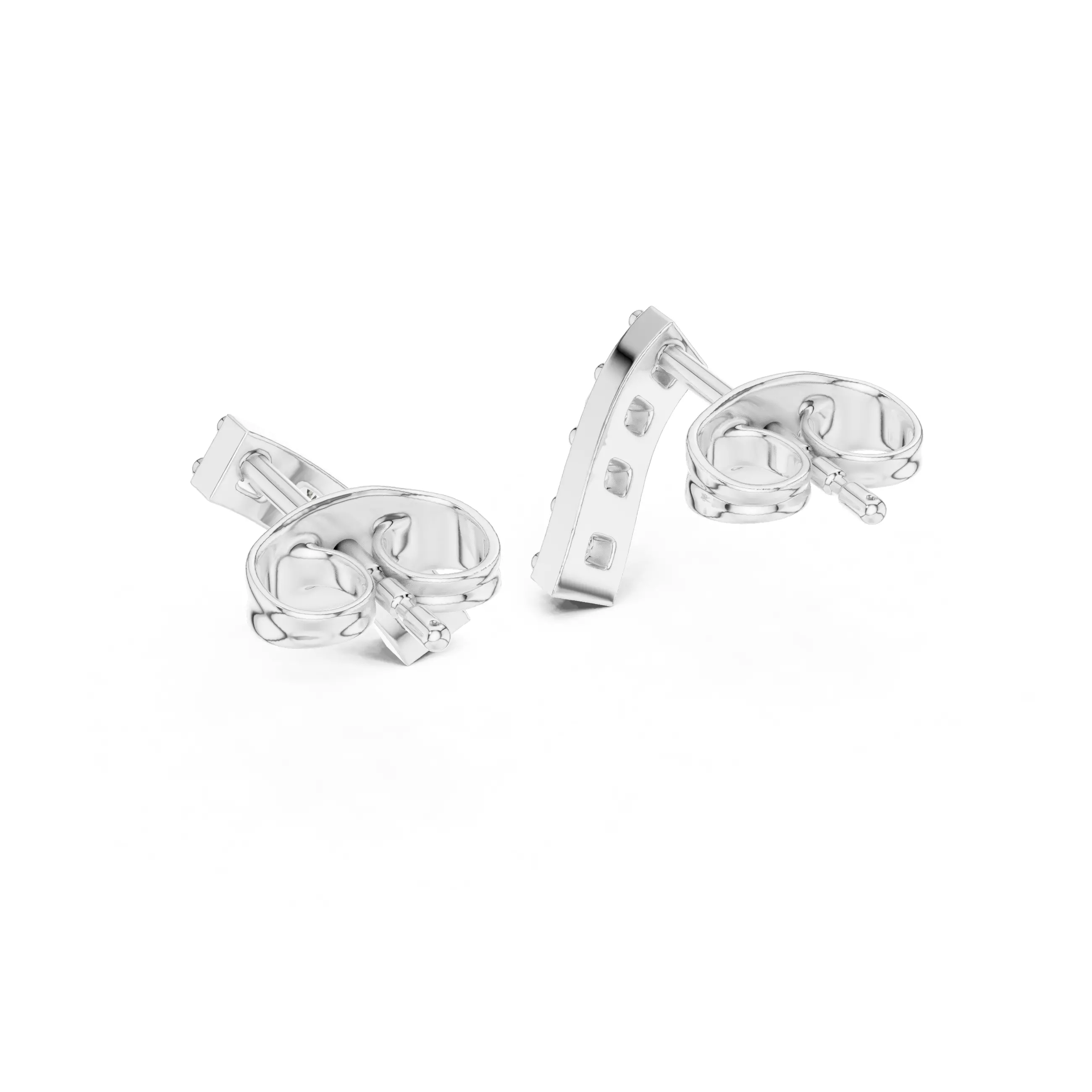 Diamond Studs Earrings 3dm stl renders animation videos details 3D print model_9