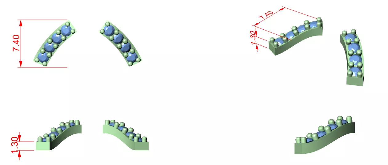 Diamond Studs Earrings 3dm stl renders animation videos details 3D print model_4