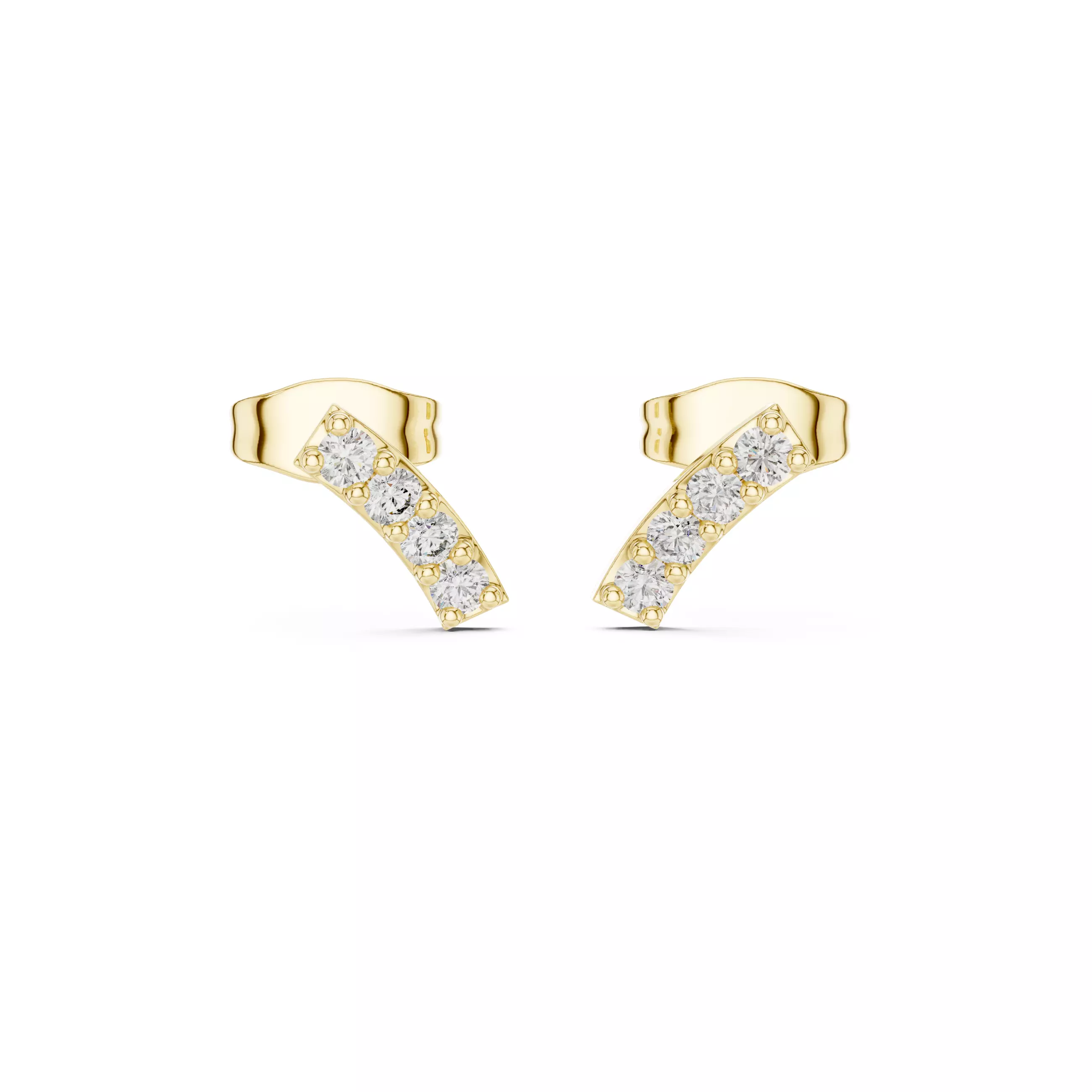 Diamond Studs Earrings 3dm stl renders animation videos details 3D print model_13