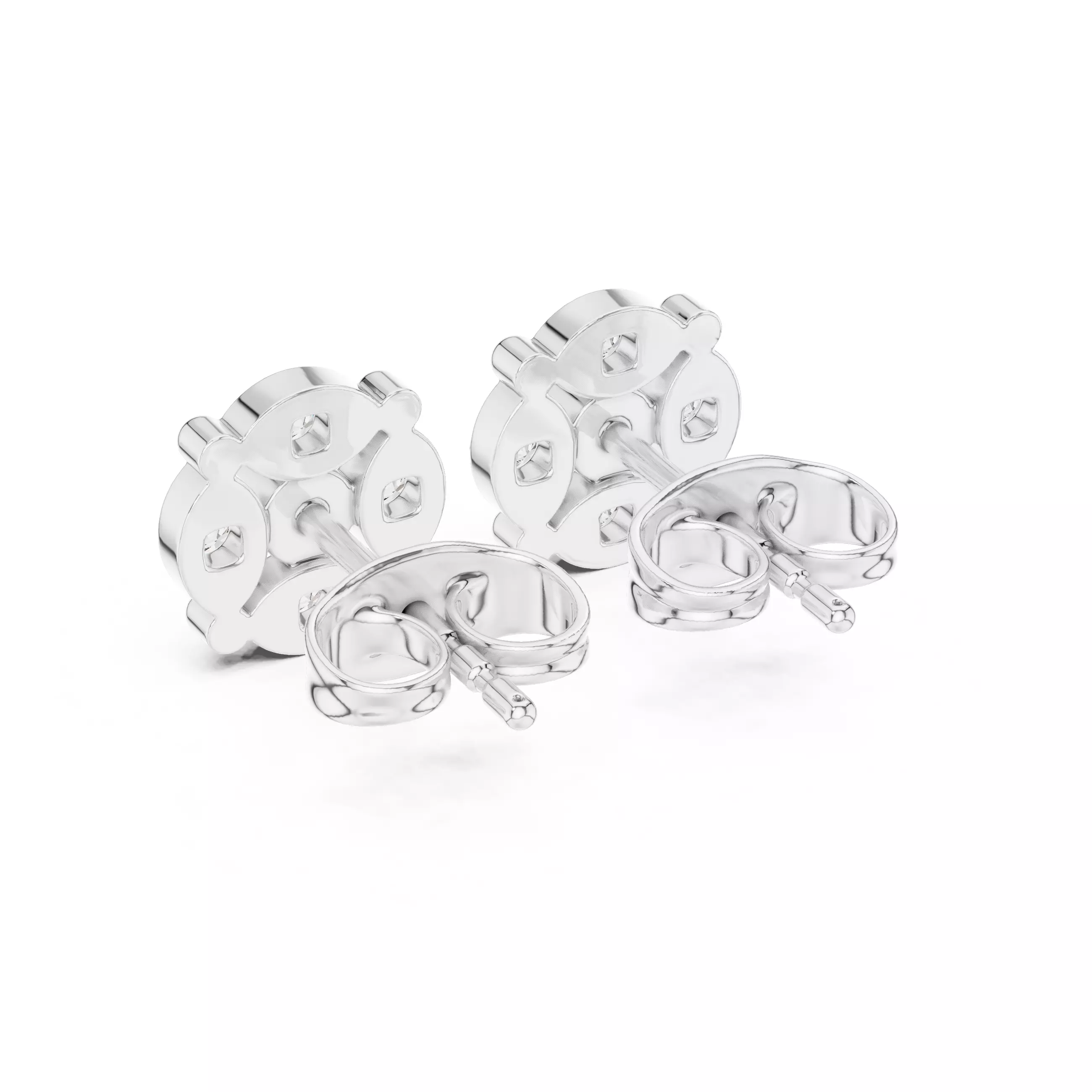 Diamond Studs Earrings 3dm stl renders animation videos details 3D print model_9