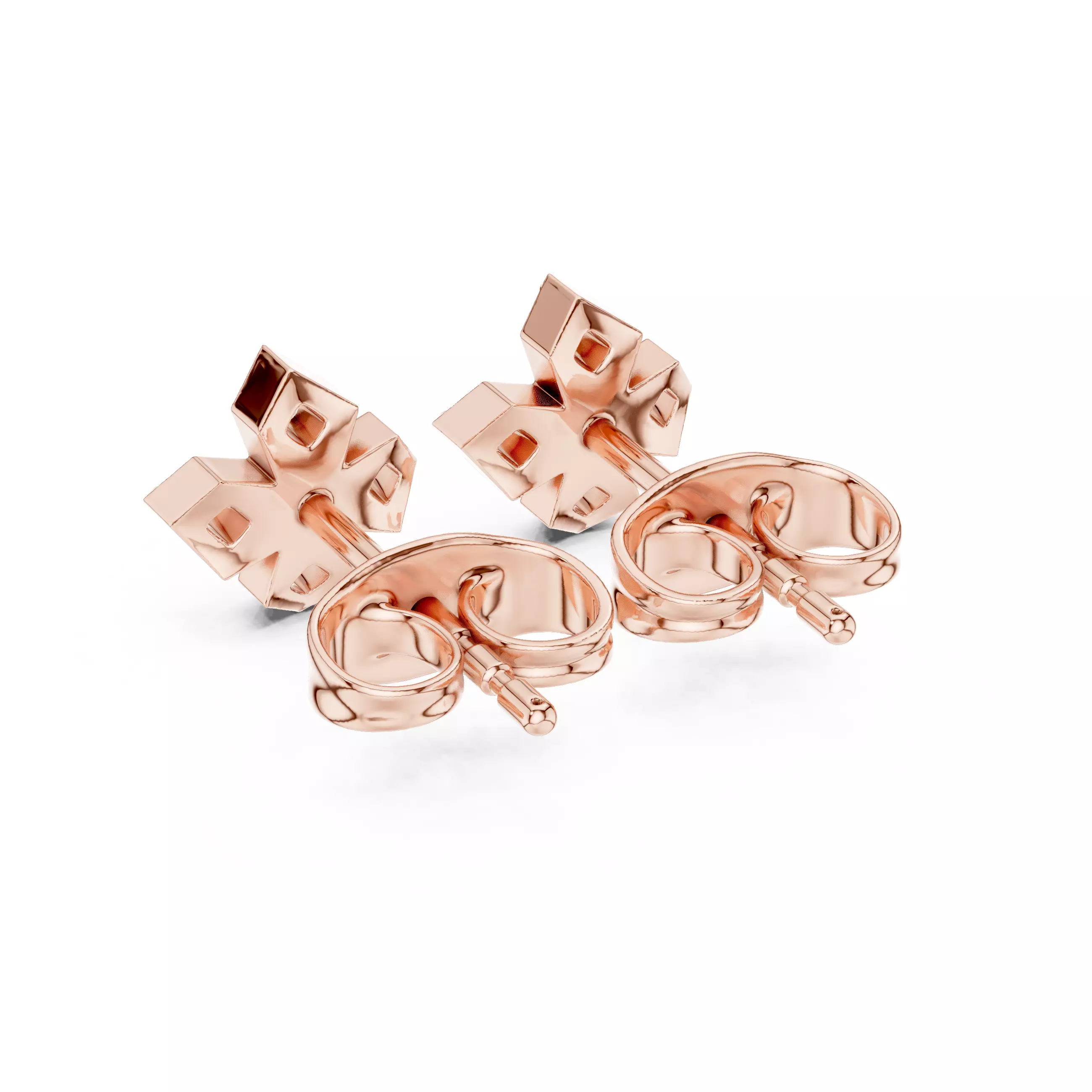 Diamond Studs Earrings 3dm stl renders animation videos details 3D print model_7