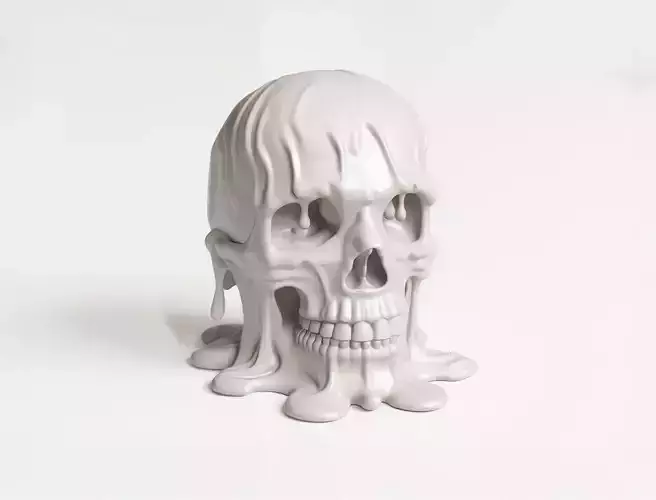 Melting Skull 3D Printable