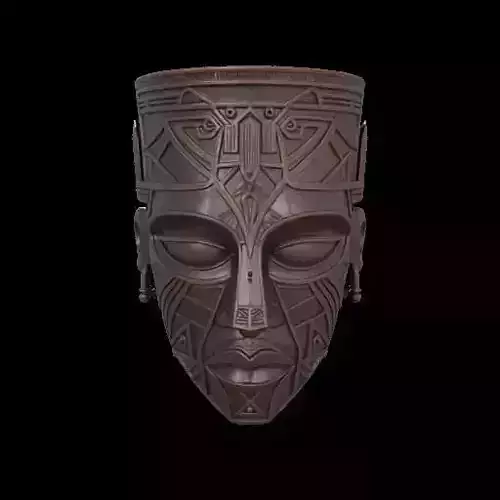 Tribal Essence African Mask Sculpture