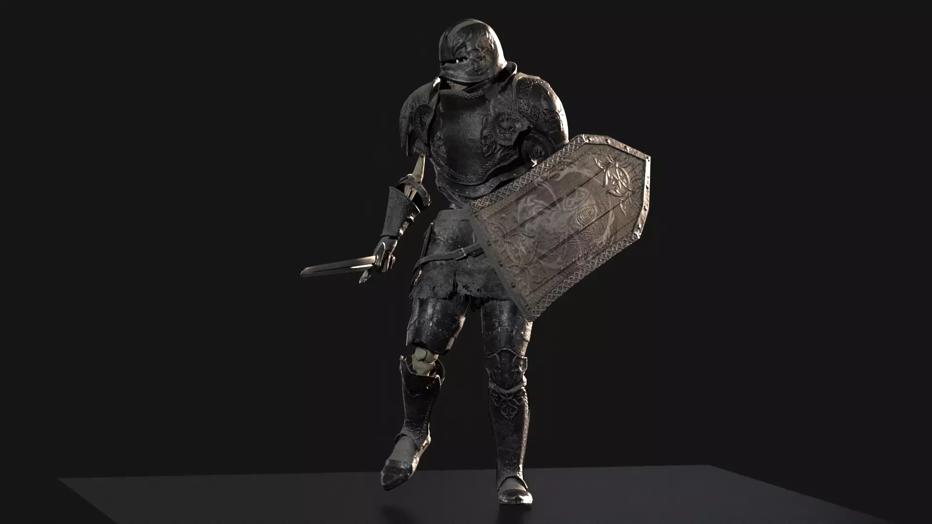 SkeletonKnight Low-poly 3D model_37