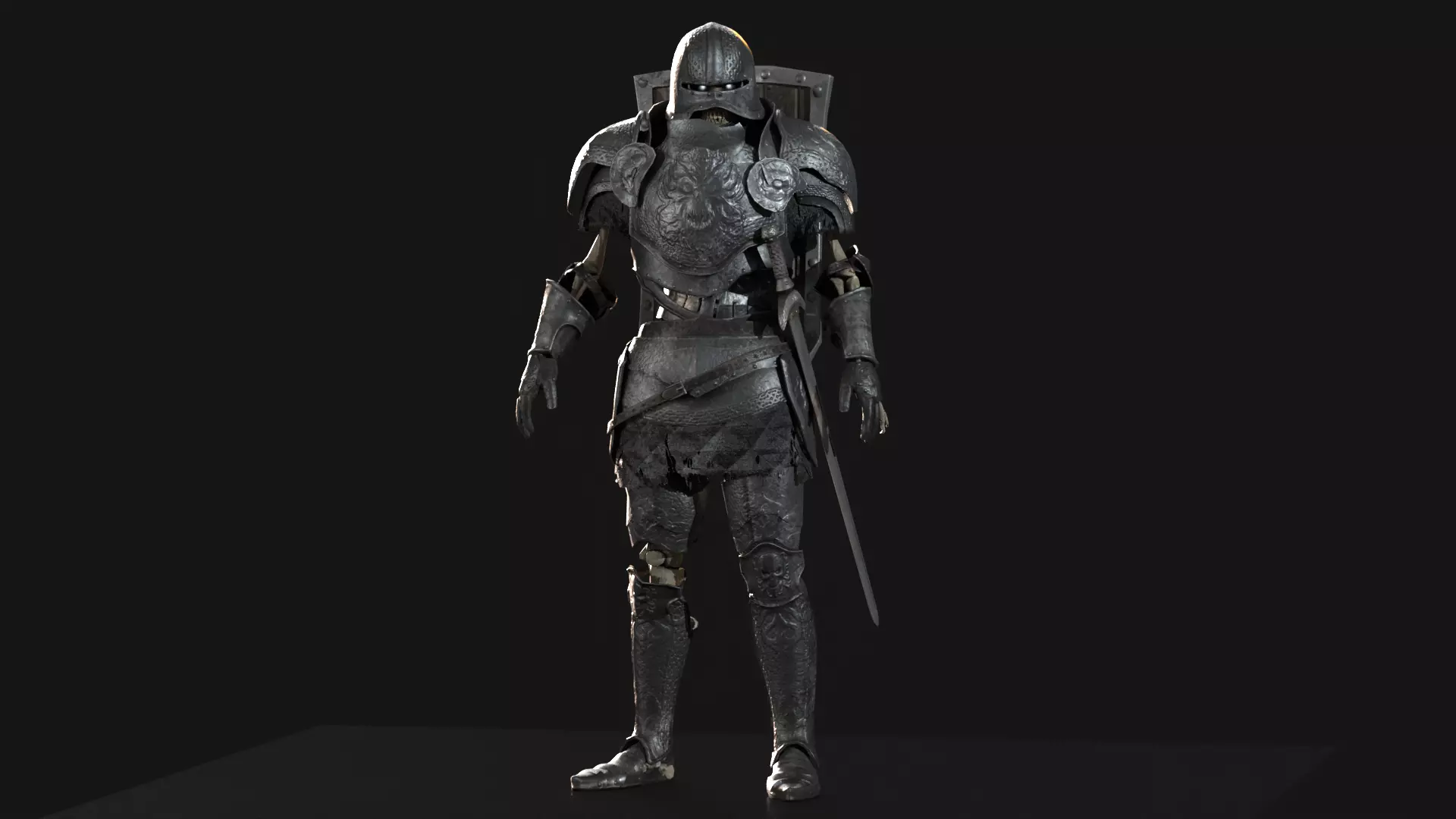 SkeletonKnight Low-poly 3D model_31