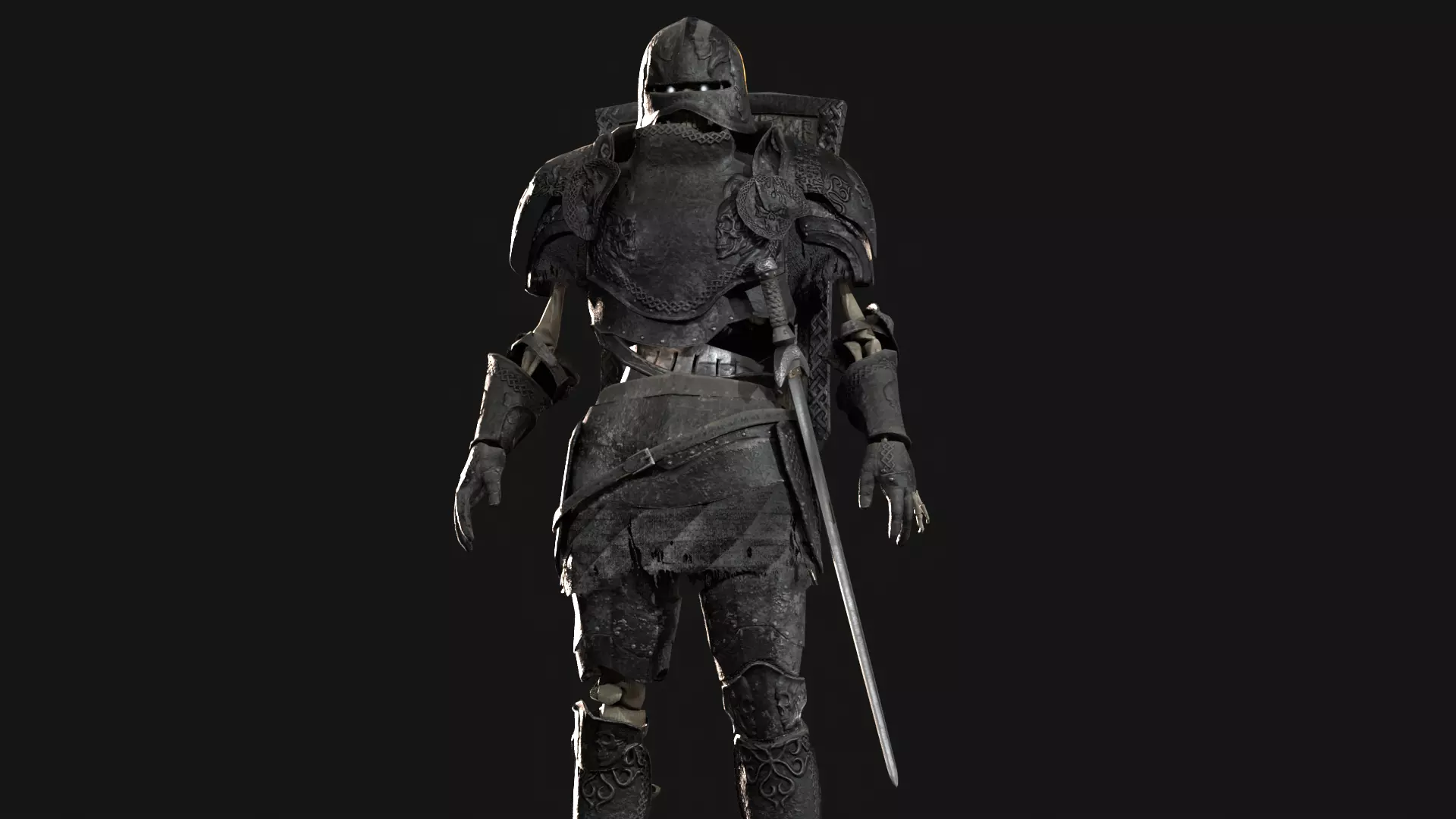 SkeletonKnight Low-poly 3D model_19