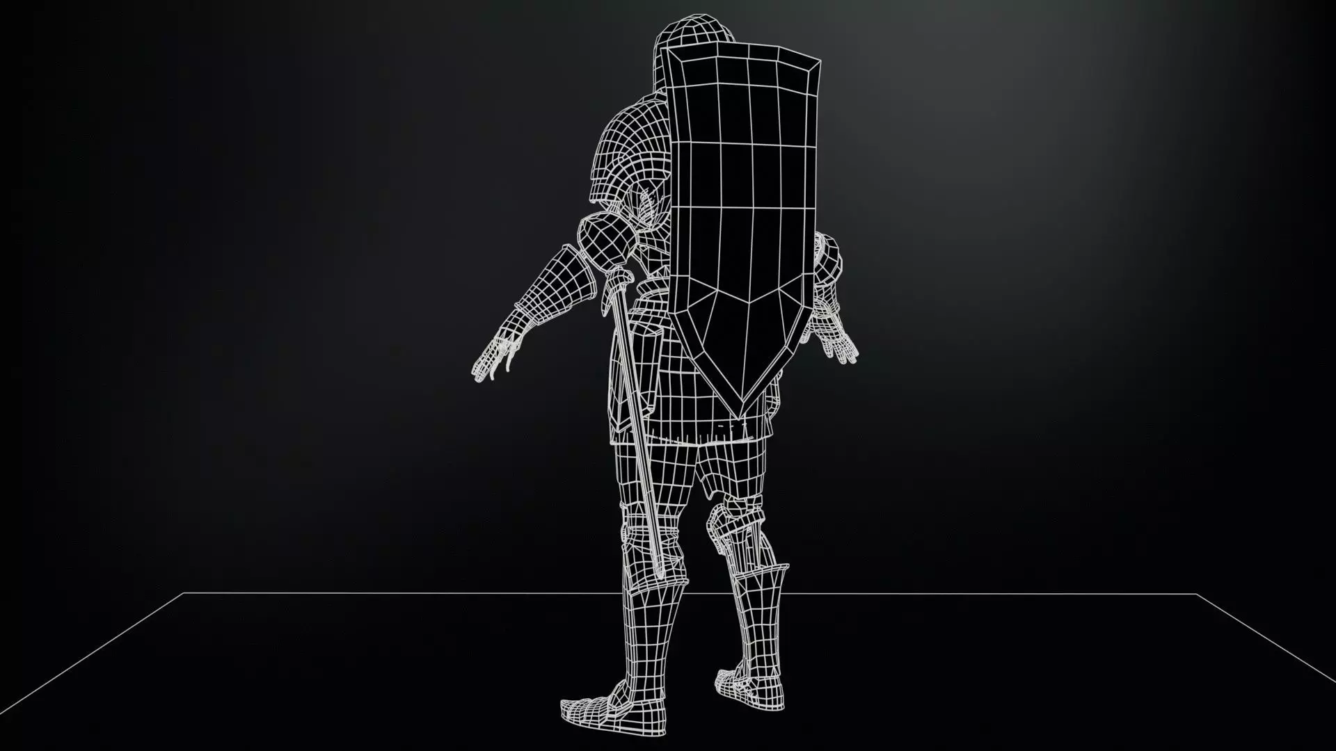 SkeletonKnight Low-poly 3D model_28