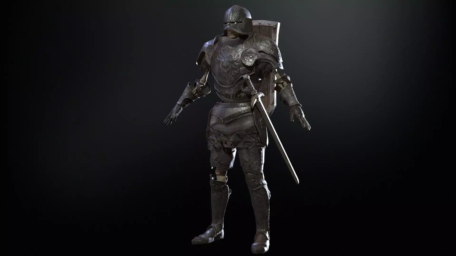 SkeletonKnight Low-poly 3D model_24
