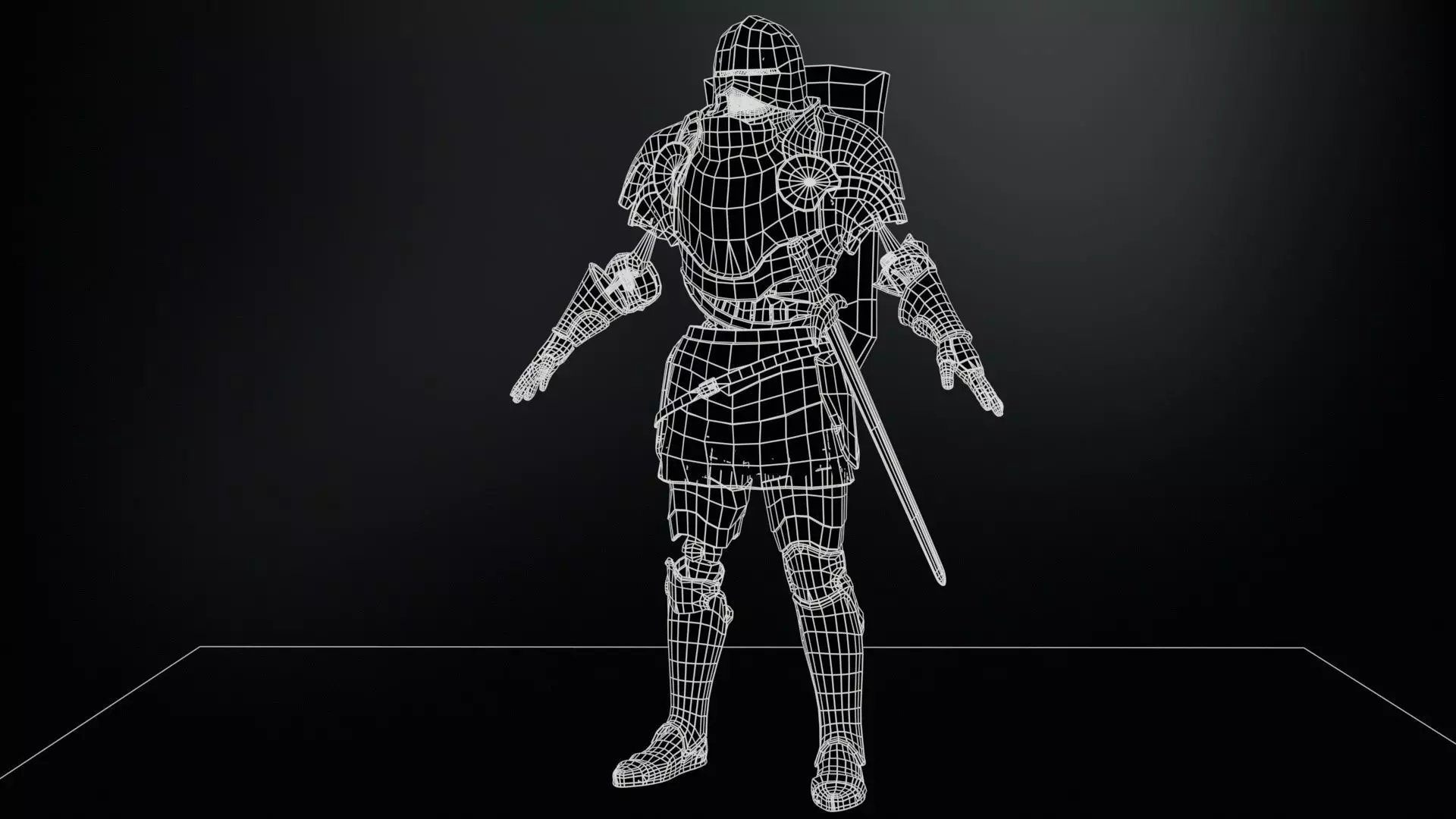 SkeletonKnight Low-poly 3D model_30