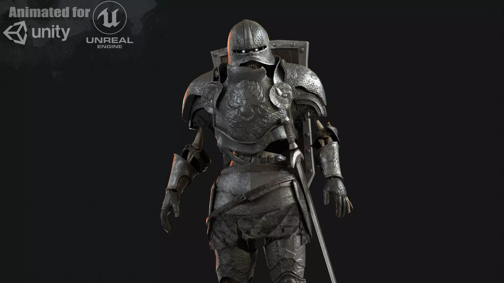 SkeletonKnight Low-poly 3D model_0
