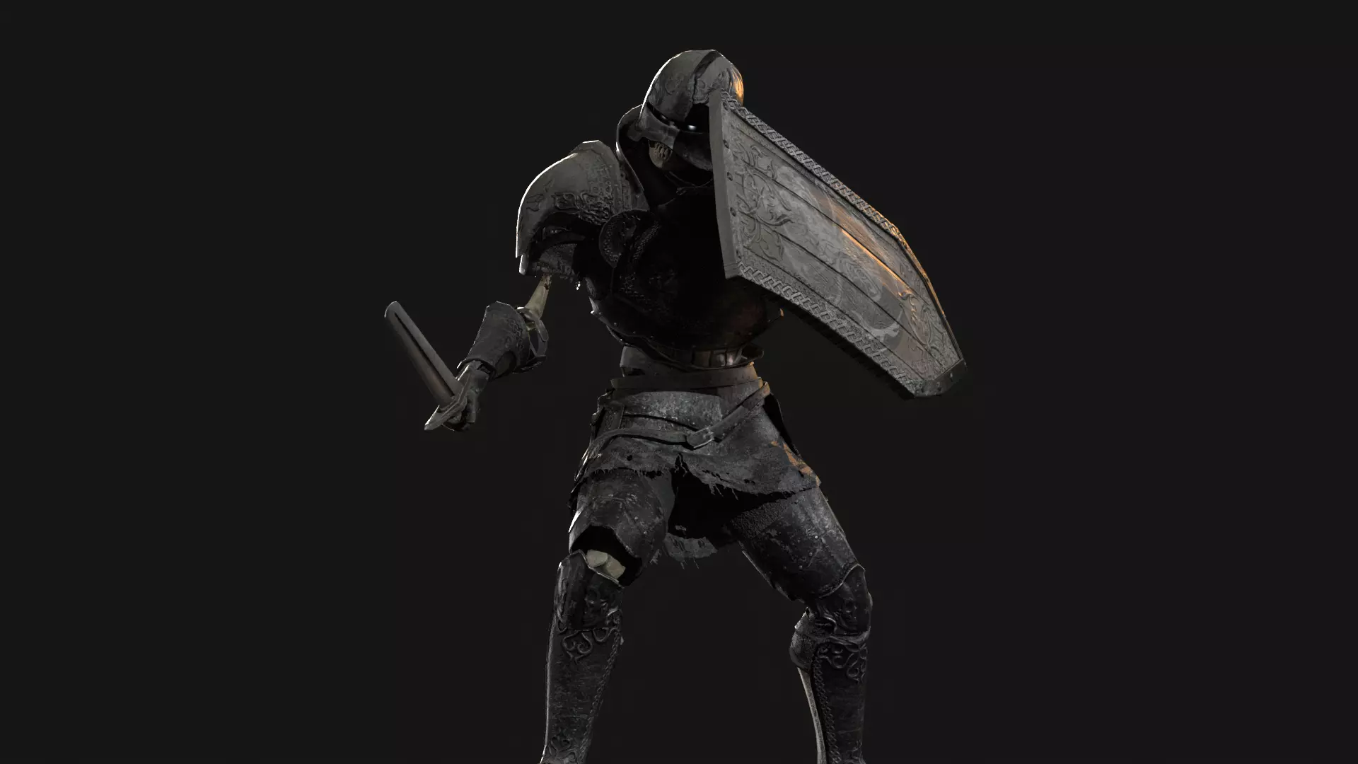SkeletonKnight Low-poly 3D model_16