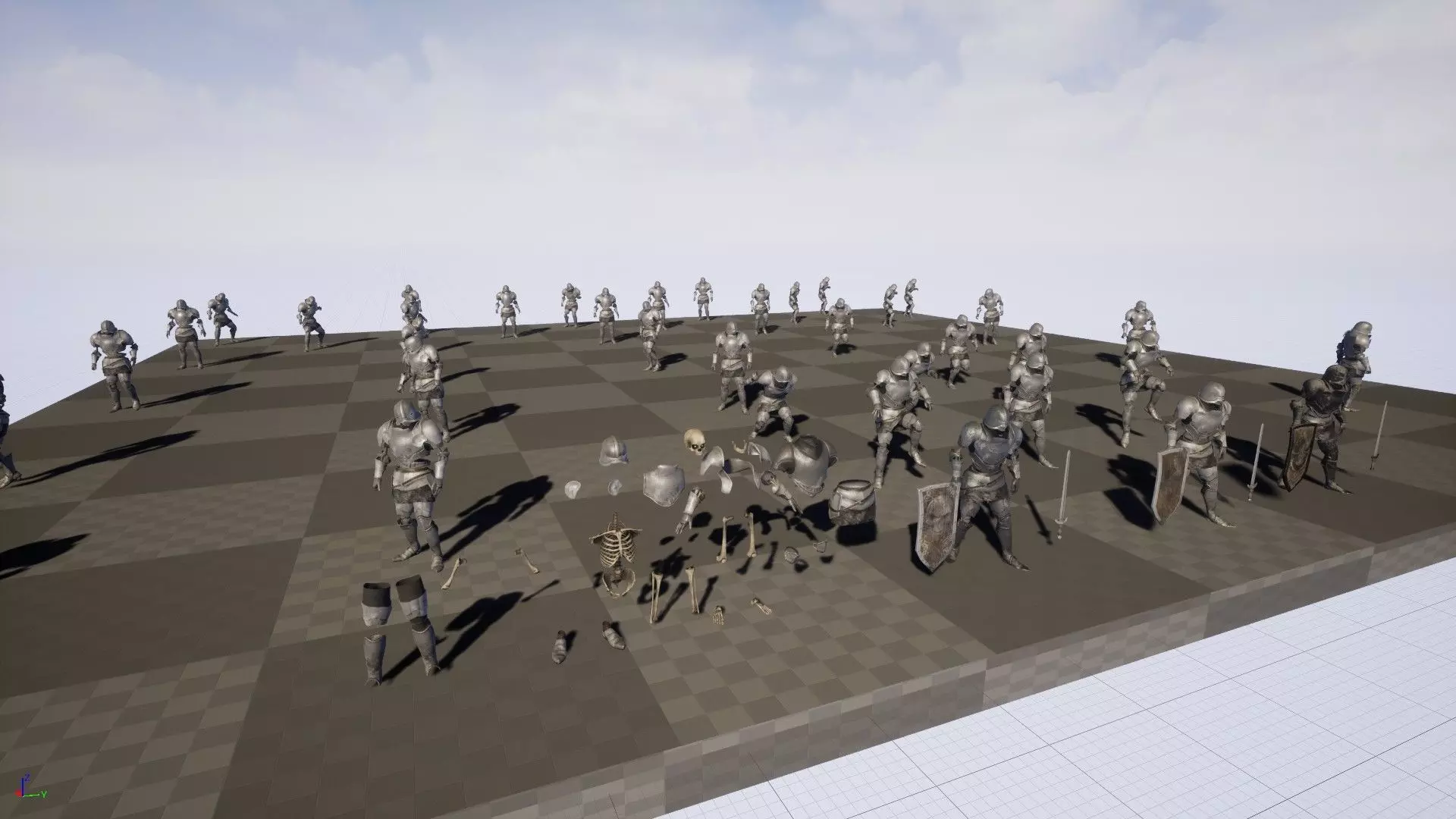 SkeletonKnight Low-poly 3D model_9