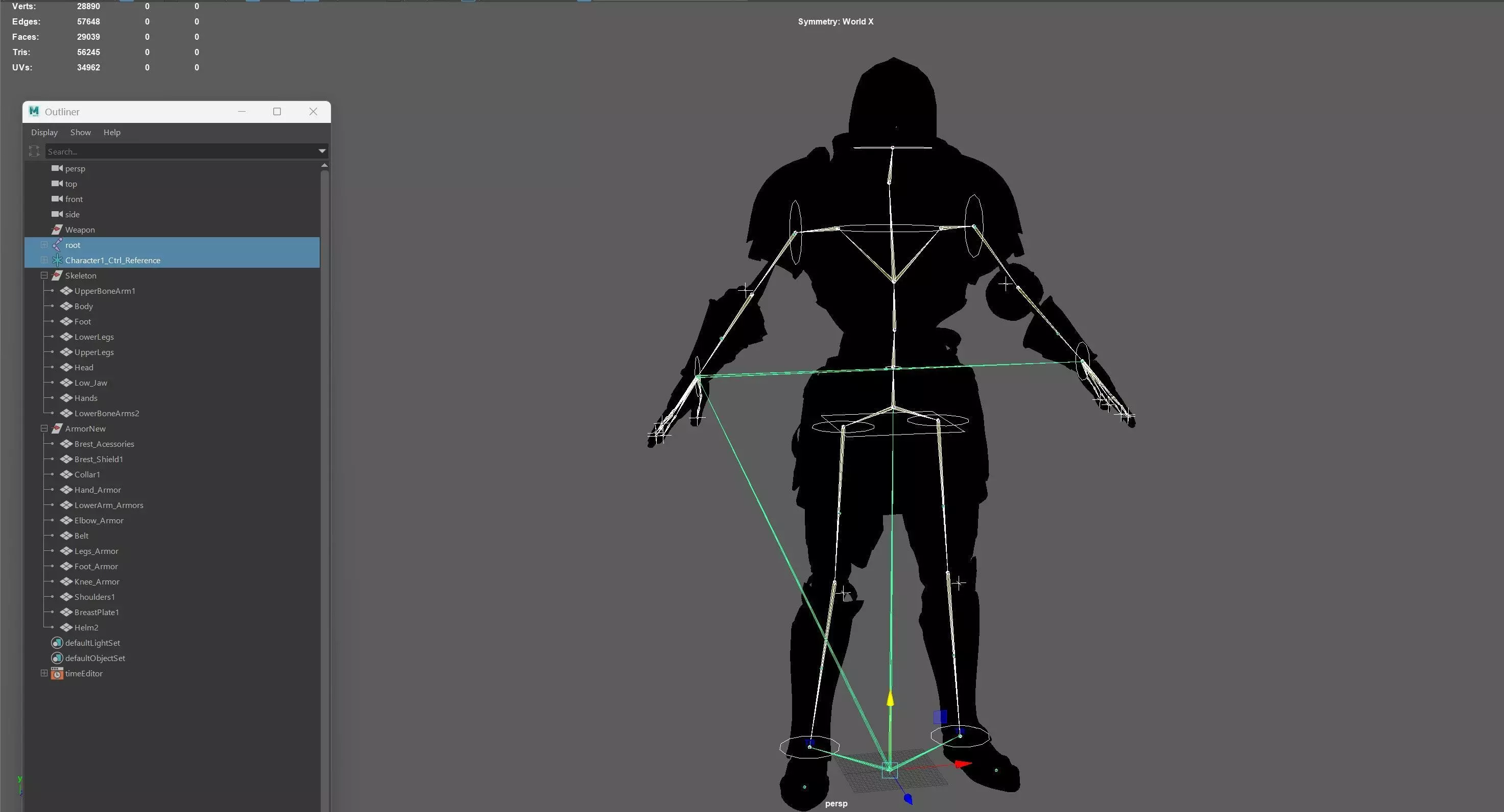 SkeletonKnight Low-poly 3D model_44