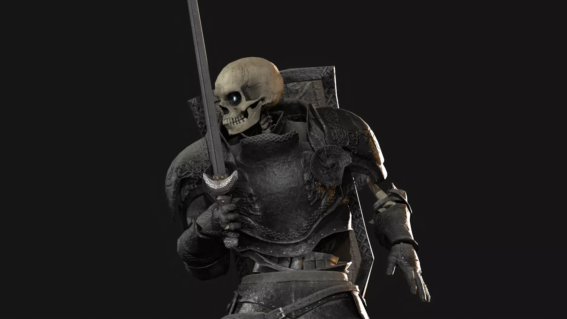 SkeletonKnight Low-poly 3D model_21