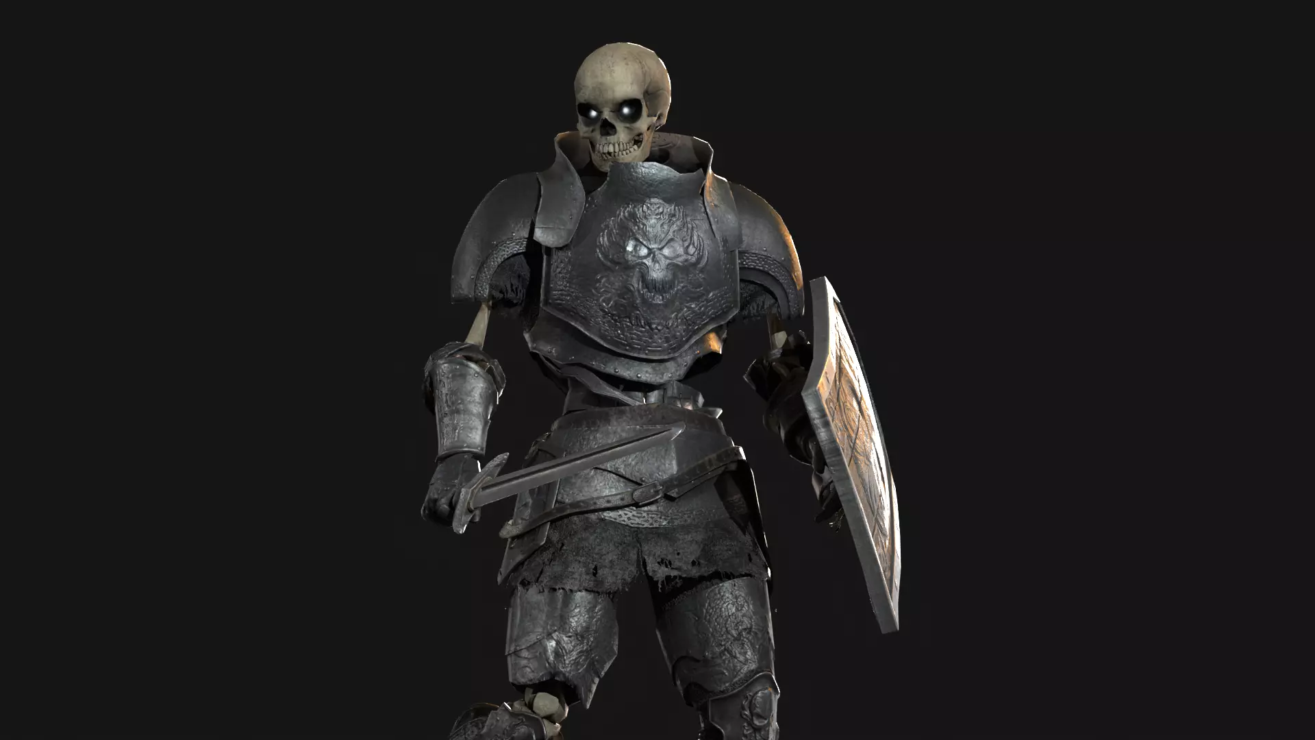 SkeletonKnight Low-poly 3D model_27