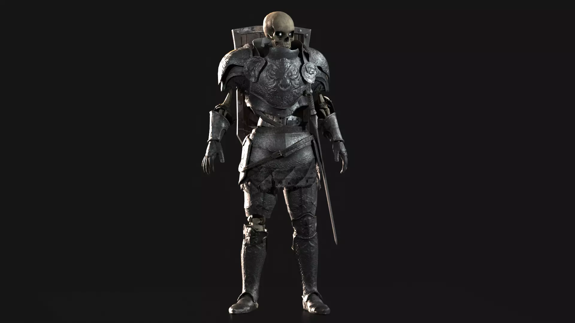 SkeletonKnight Low-poly 3D model_33