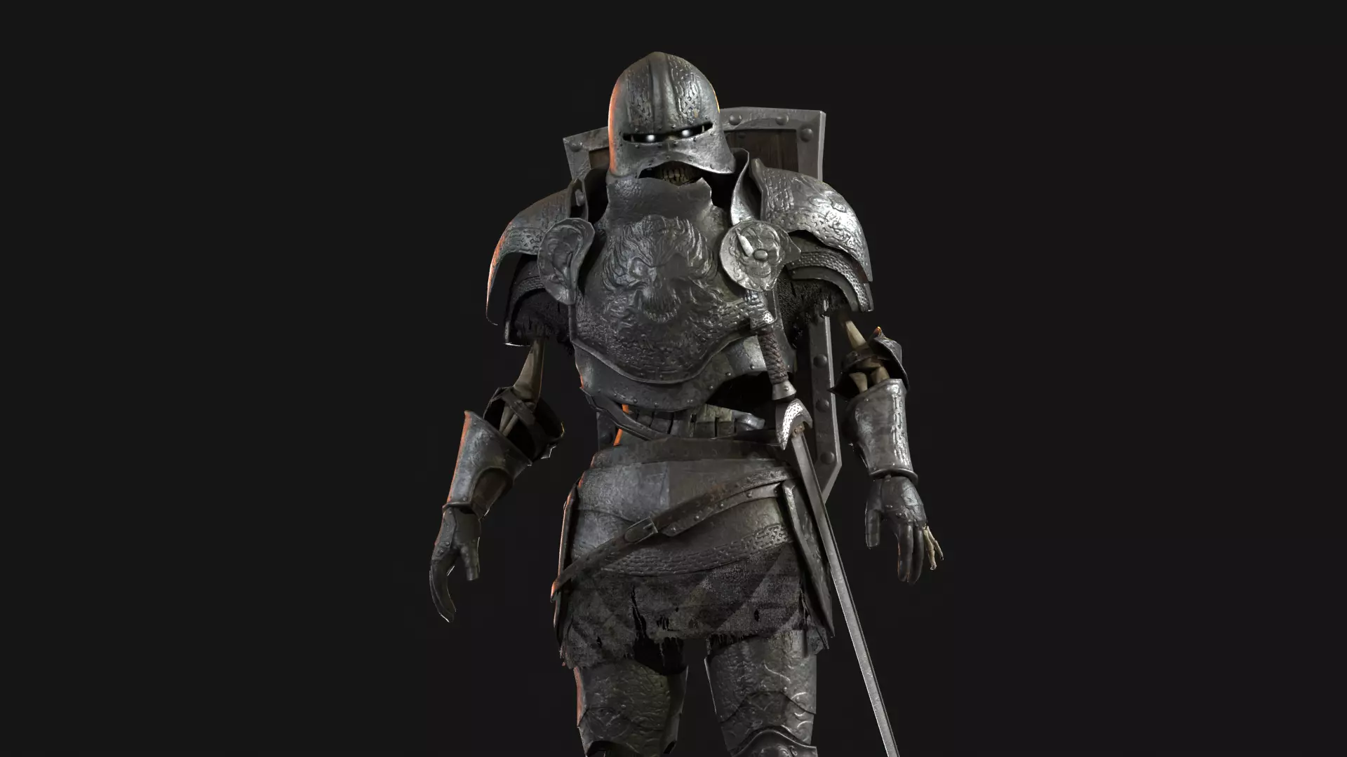 SkeletonKnight Low-poly 3D model_23