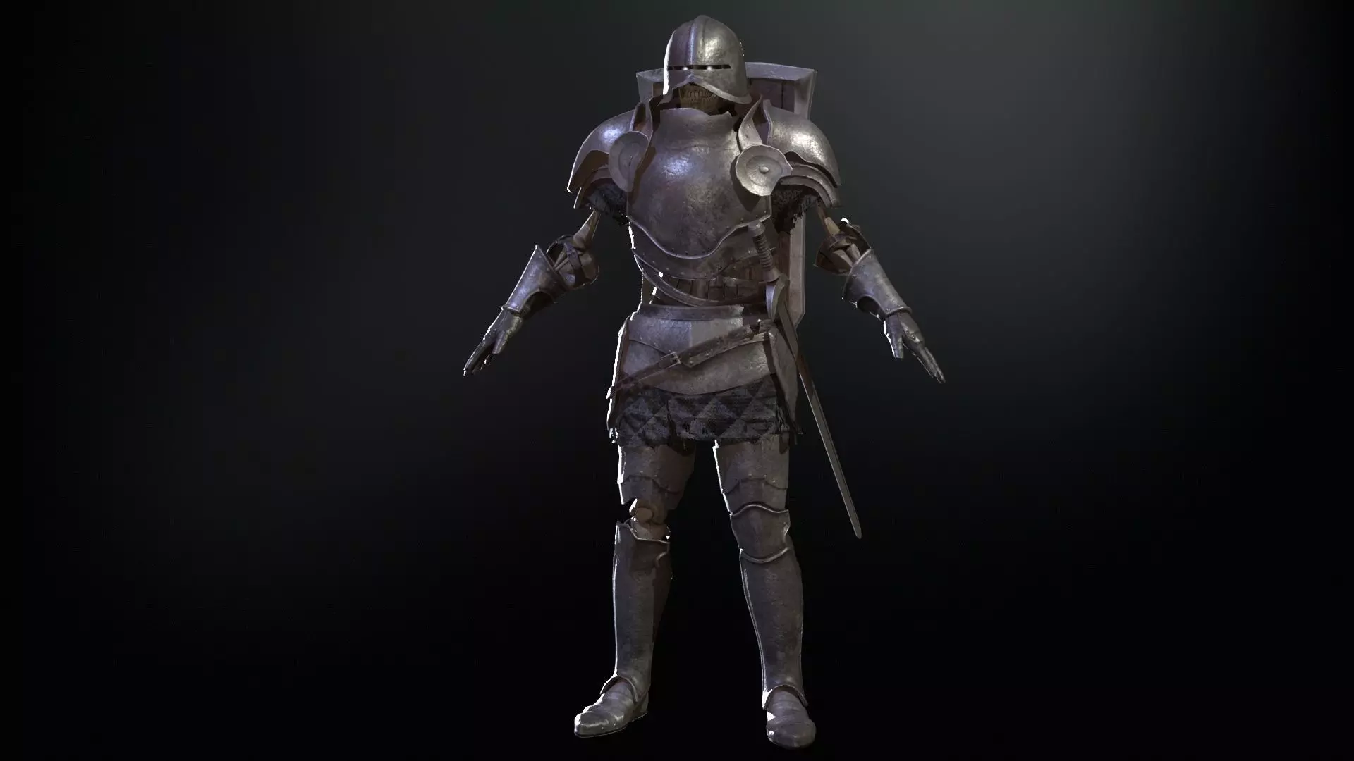 SkeletonKnight Low-poly 3D model_22