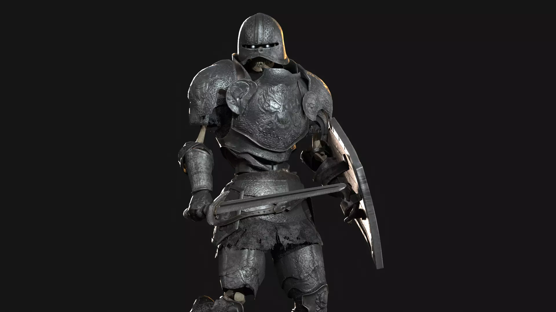 SkeletonKnight Low-poly 3D model_25