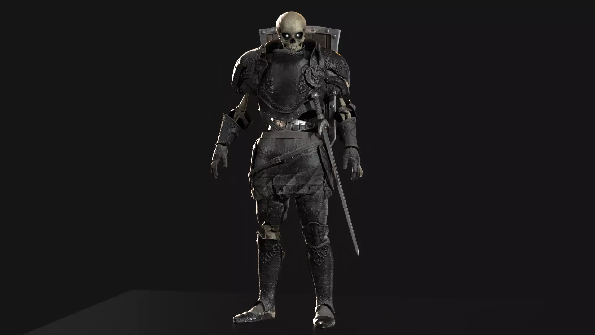 SkeletonKnight Low-poly 3D model_35