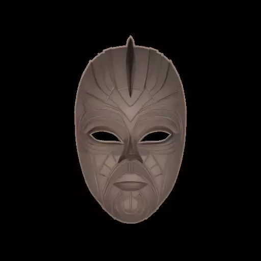 Guardian of Heritage Tribal Mask Sculpture 3D print model_8