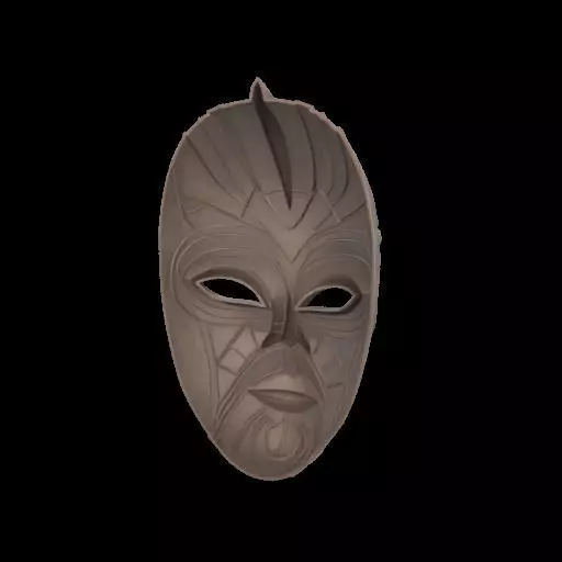 Guardian of Heritage Tribal Mask Sculpture 3D print model_6