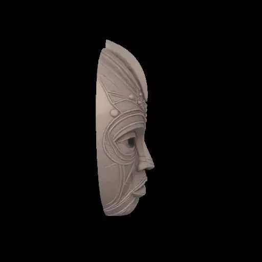 Guardian of Heritage Tribal Mask Sculpture 3D print model_28