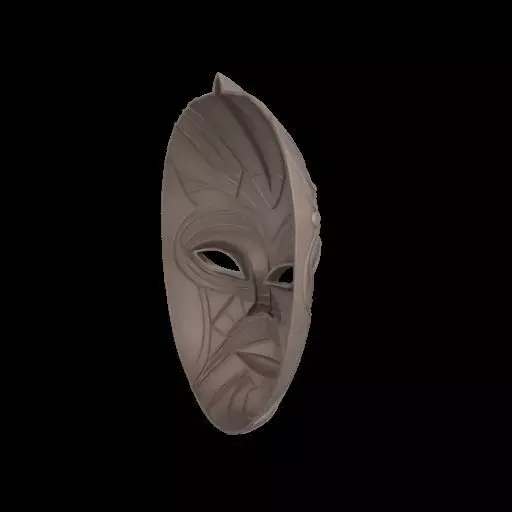 Guardian of Heritage Tribal Mask Sculpture 3D print model_4