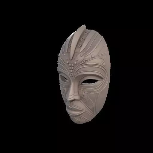 Guardian of Heritage Tribal Mask Sculpture 3D print model_21