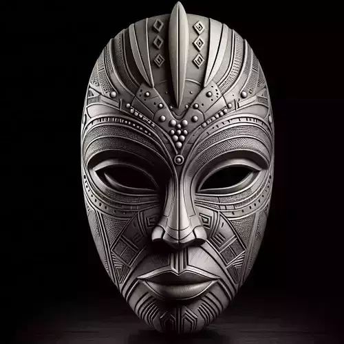 Guardian of Heritage Tribal Mask Sculpture