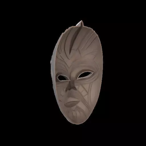 Guardian of Heritage Tribal Mask Sculpture 3D print model_11
