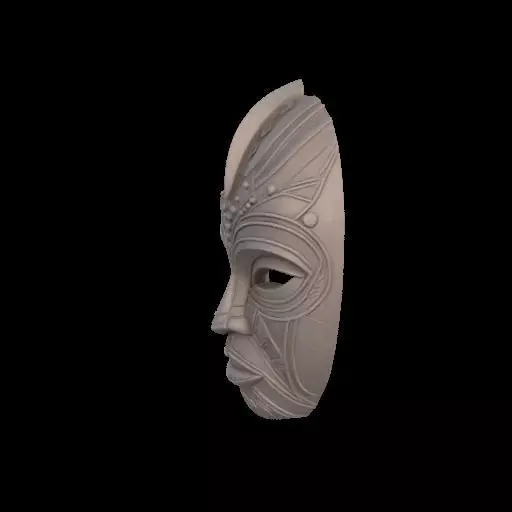 Guardian of Heritage Tribal Mask Sculpture 3D print model_18