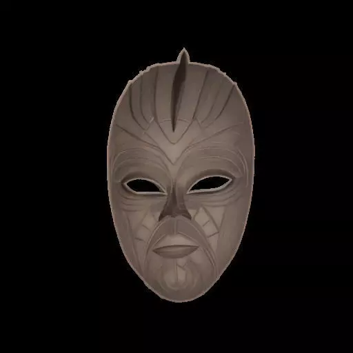 Guardian of Heritage Tribal Mask Sculpture 3D print model_9