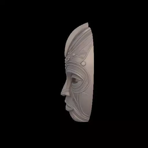 Guardian of Heritage Tribal Mask Sculpture 3D print model_17