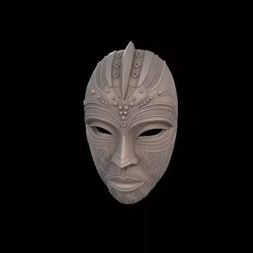 Guardian of Heritage Tribal Mask Sculpture 3D print model_23