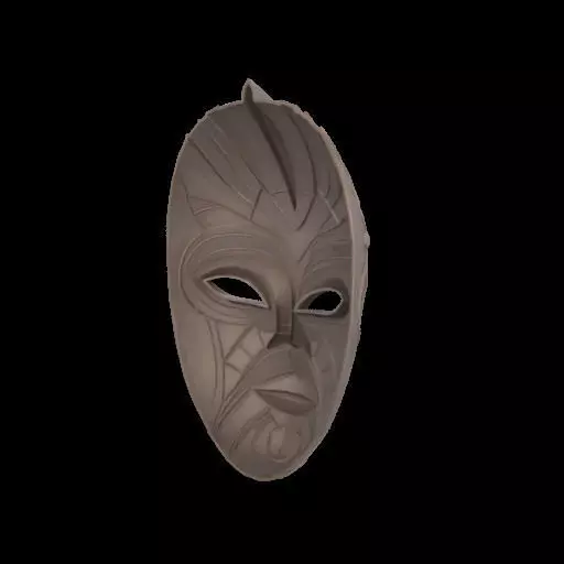 Guardian of Heritage Tribal Mask Sculpture 3D print model_5