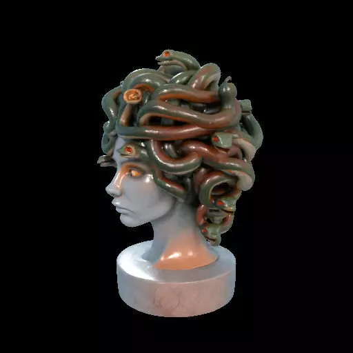 1994  Medusa Gorgon Head 3D Model  magic 3D print model_21