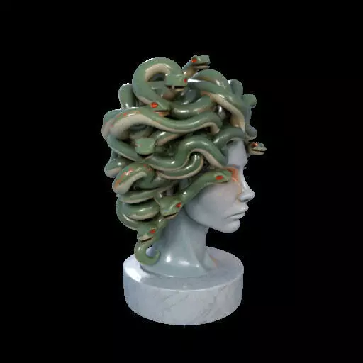 1994  Medusa Gorgon Head 3D Model  magic 3D print model_28