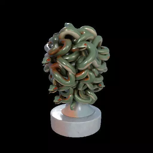 1994  Medusa Gorgon Head 3D Model  magic 3D print model_14