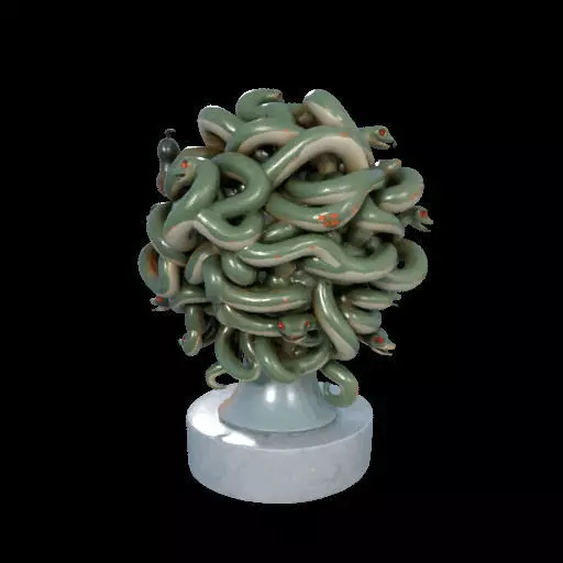 1994  Medusa Gorgon Head 3D Model  magic 3D print model_9