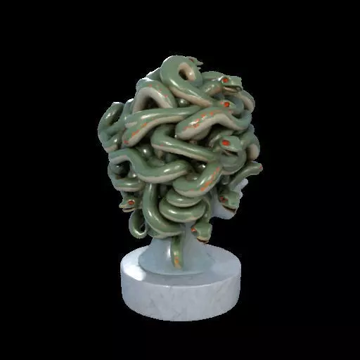 1994  Medusa Gorgon Head 3D Model  magic 3D print model_32