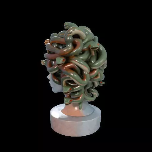 1994  Medusa Gorgon Head 3D Model  magic 3D print model_17