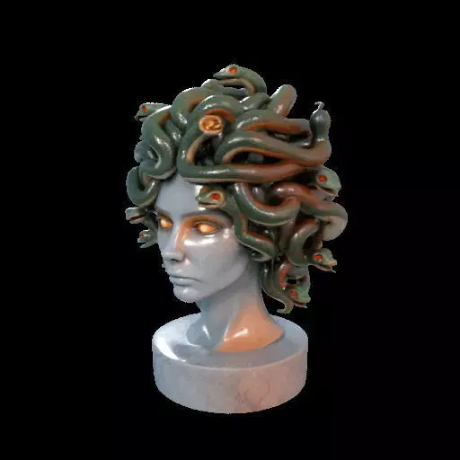 1994  Medusa Gorgon Head 3D Model  magic 3D print model_23